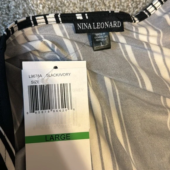 Nina Leonard Striped Jumpsuit - Picture 9 of 11